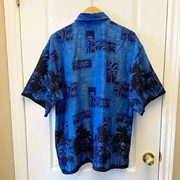 Aloha Joe Mens Hawaiian Shirt Short Sleeves Blue Size Large - Picture 4 of 15